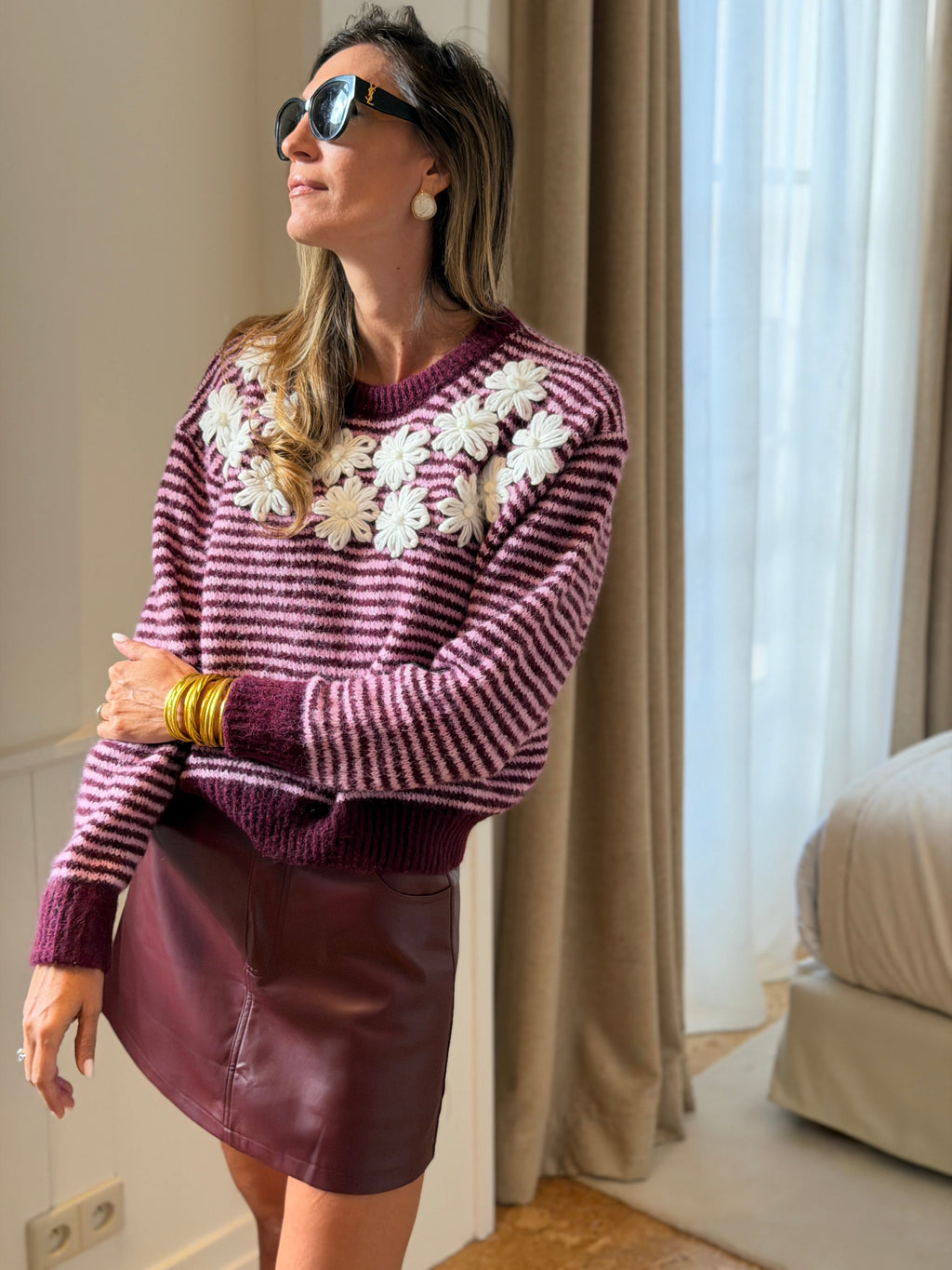 Jupe Short Alma - Bordeaux