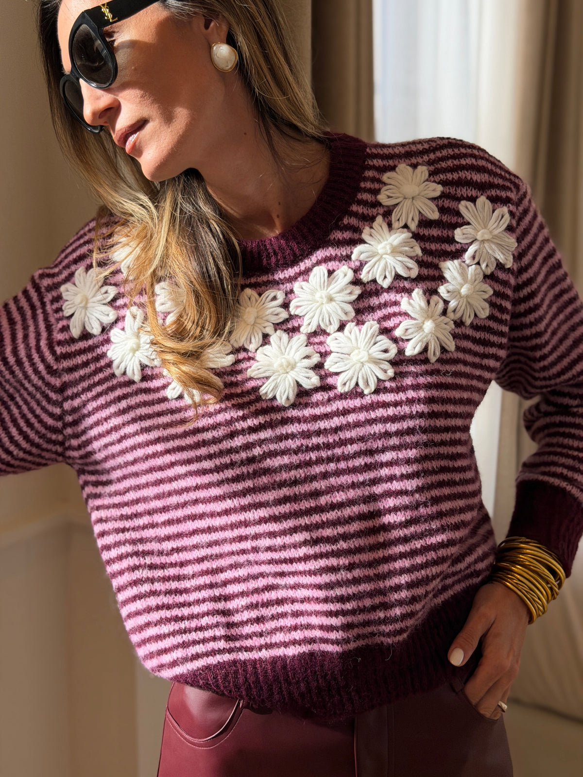 Maille Célestine - Mauve & Rose
