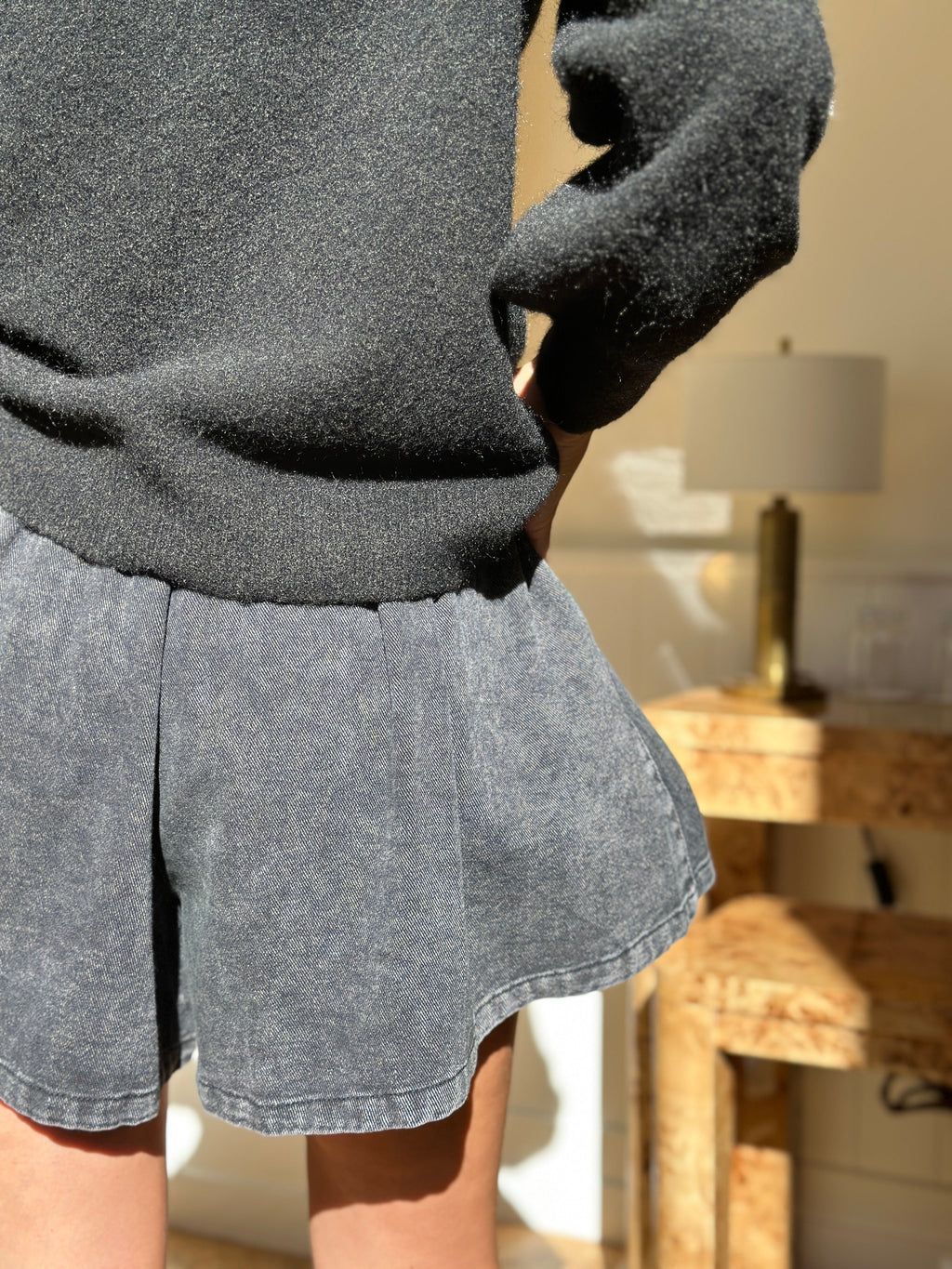 Short Amalia - Noir Délavé